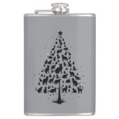 Cat Lover Christmas Tree 1 Heupfles (Voorkant)