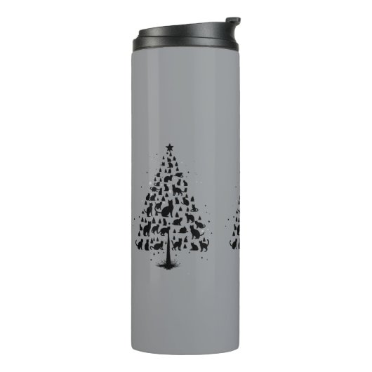 Cat Lover Christmas Tree 1 Thermosbeker (Gedraaid links)