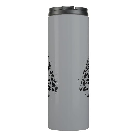 Cat Lover Christmas Tree 1 Thermosbeker (Achterkant)