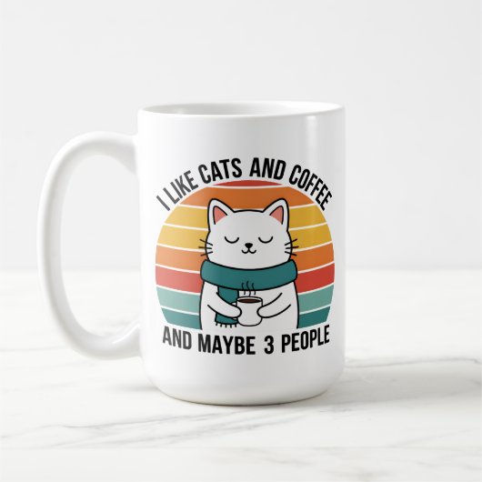 Cat Lover Coffee Humor Mug Gift for Introverts Koffiemok (Links)