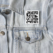 Cat Lover Compliance Officer Vierkante Button 5,1 Cm (In situ)