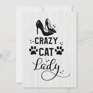 Cat Lover Crazy Cat Lady Bedankkaart