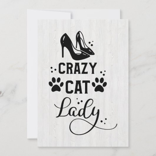 Cat Lover Crazy Cat Lady Save The Date (Voorkant)