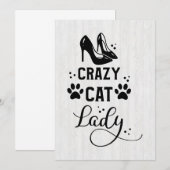 Cat Lover Crazy Cat Lady Save The Date (Voorkant / Achterkant)