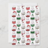 Cat Lover Cute Festive Cat Photo Christmas Feestdagenkaart (Achterkant)