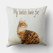 Cat Lover, Cute Kitten Meme, mijn baby's hebben ee Kussen (Achterkant)