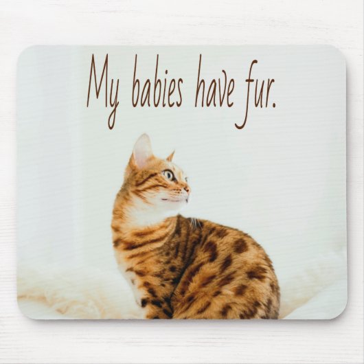 Cat Lover, Cute Kitten Meme, mijn baby's hebben ee Muismat (Voorkant)