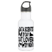 Cat Lover Data Scientist Waterfles (Voorkant)