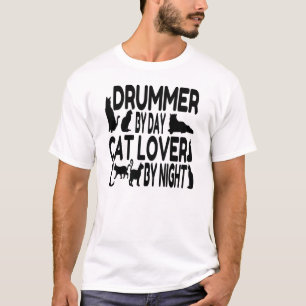 Cat Lover Drummer T-shirt