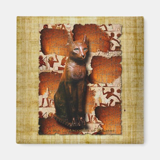 "CAT LOVER" Egyptische bastetkat Magnet (Voorkant)