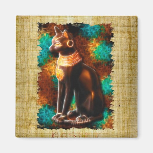 "CAT LOVER" Egyptische bastetkat Magnet (Voorkant)