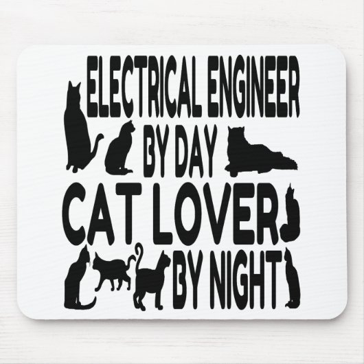 Cat Lover Elektrotechnicus Muismat (Voorkant)