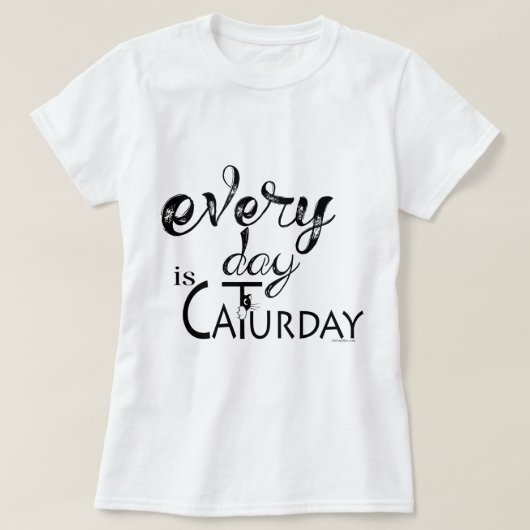 CAT LOVER | Elke dag is de caturday T-shirt (Design voorkant)