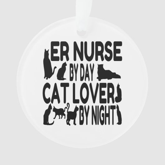 Cat Lover ER Nurse Ornament (voorkant)