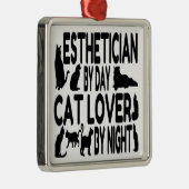 Cat Lover Esthetician Metalen Ornament (Rechts)