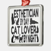 Cat Lover Esthetician Metalen Ornament (Links)