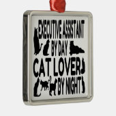 Cat Lover Executive Assistant Metalen Ornament (Rechts)