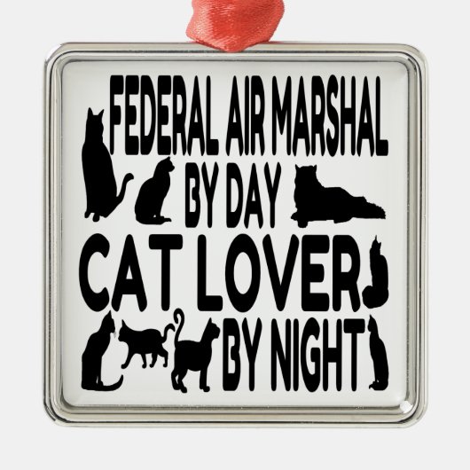 Cat Lover Federal Air Marshal Metalen Ornament (Voorkant)