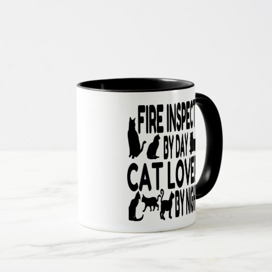 Cat Lover Fire Inspector Mok (Voorkant rechts)