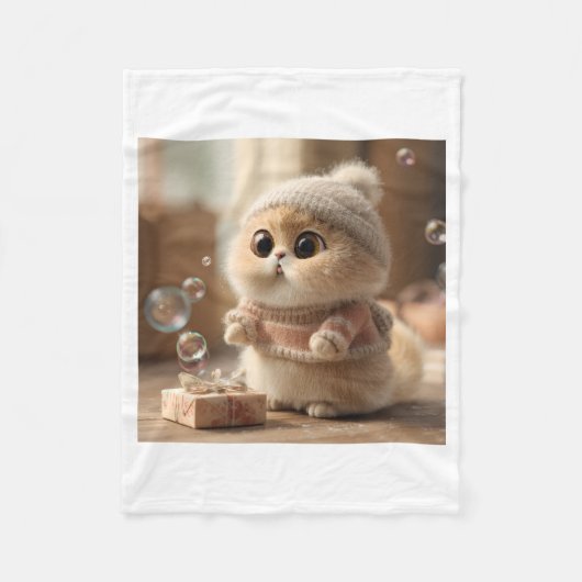 cat lover fleece deken (Voorkant)