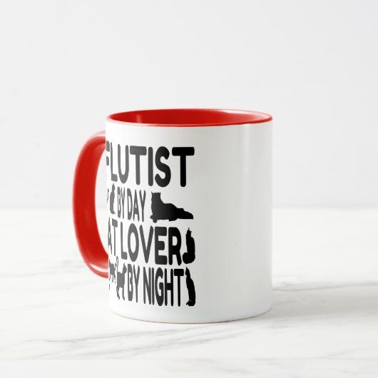 Cat Lover Flutist Mok (Voorkant links)