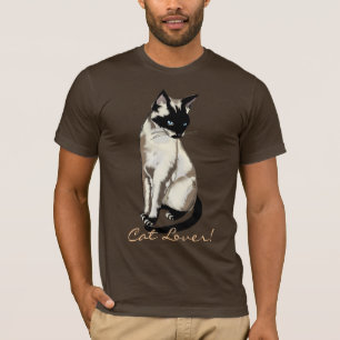 Cat Lover Fun Siamese Kat Cartoon T-shirt