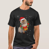 Cat Lover Funny Himalayan Tree-kerstlicht T-shirt (Voorkant)