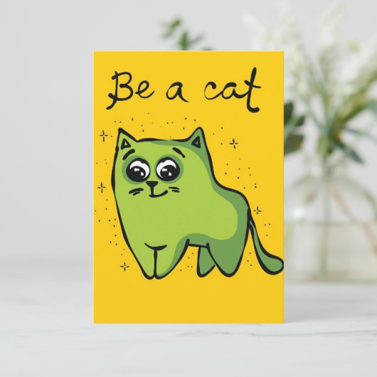 Cat Lover Funny is een kat RSVP Kaartje (Staand voorkant)