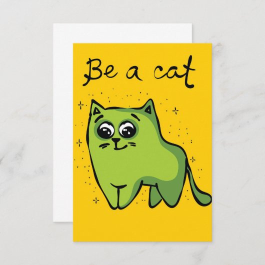 Cat Lover Funny is een kat RSVP Kaartje (Voorkant / Achterkant)