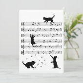 Cat Lover Funny Pianist Piano Lover Feestdagenkaart (Staand voorkant)