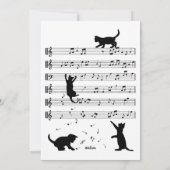 Cat Lover Funny Pianist Piano Lover Feestdagenkaart (Achterkant)