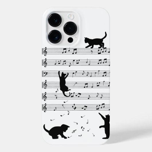 Cat Lover Funny Pianist Piano Lover iPhone Hoesje (Achterkant)