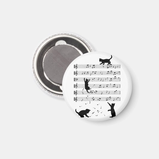 Cat Lover Funny Pianist Piano Lover Magneet (Voorkant / Achterkant)
