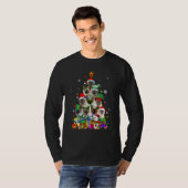 Cat Lover Funny Siamese Tree Kerstlicht T-shirt (Voorkant volledig)