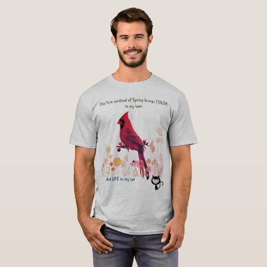 Cat Lover Funny - Spring Colors T-shirt (Voorkant volledig)