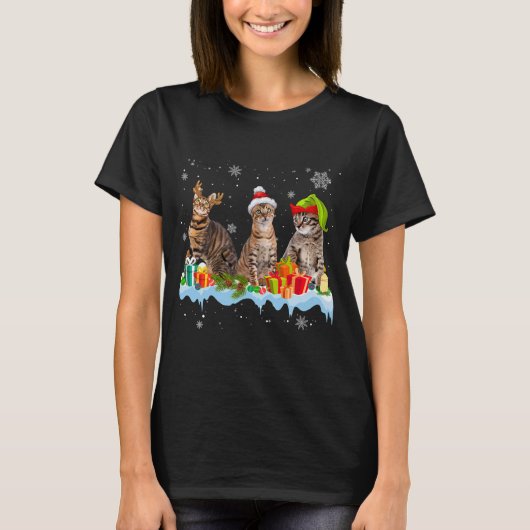 Cat Lover Funny Toyger - kerstmis T-shirt (Voorkant)