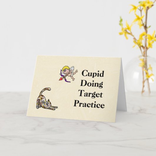 Cat Lover Funny Valentijn Card Kaart (Gele Bloem)