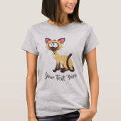 CAT LOVER | Gekke Siamese met Jouw tekst T-shirt (Voorkant)