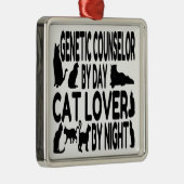 Cat Lover Genetic Counselor Metalen Ornament (Rechts)