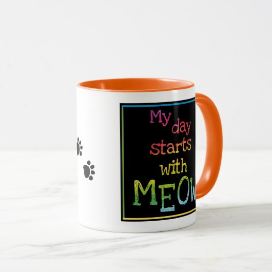 Cat Lover Gift Funny Coffee Tea Kies een kleur Mok (Voorkant rechts)
