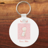 Cat Lover Gift Mama cat en baby Custom Name Sleutelhanger (Voorkant)