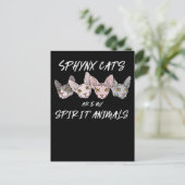 Cat Lover Gift Spirit Animal Sphynx Cat Briefkaart (Staand voorkant)