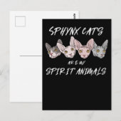 Cat Lover Gift Spirit Animal Sphynx Cat Briefkaart (Voorkant / Achterkant)