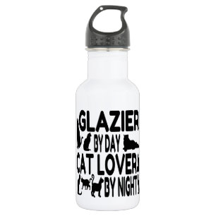 Cat Lover Glazier Waterfles