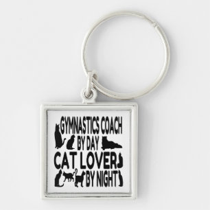 Cat Lover Gymnastiek Coach Sleutelhanger