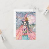 Cat Lover Halloween Briefkaart (Voorkant / Achterkant in situ)