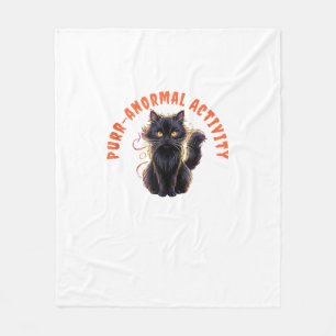 Cat Lover Halloween Spint-anormale activiteit Spoo Fleece Deken