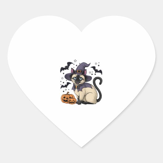 Cat Lover Hart Sticker (Voorkant)