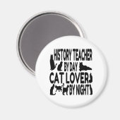Cat Lover History Teacher Magneet (Voorkant / Achterkant)