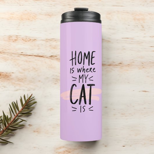 Cat Lover Home is waar mijn kat is Thermosbeker